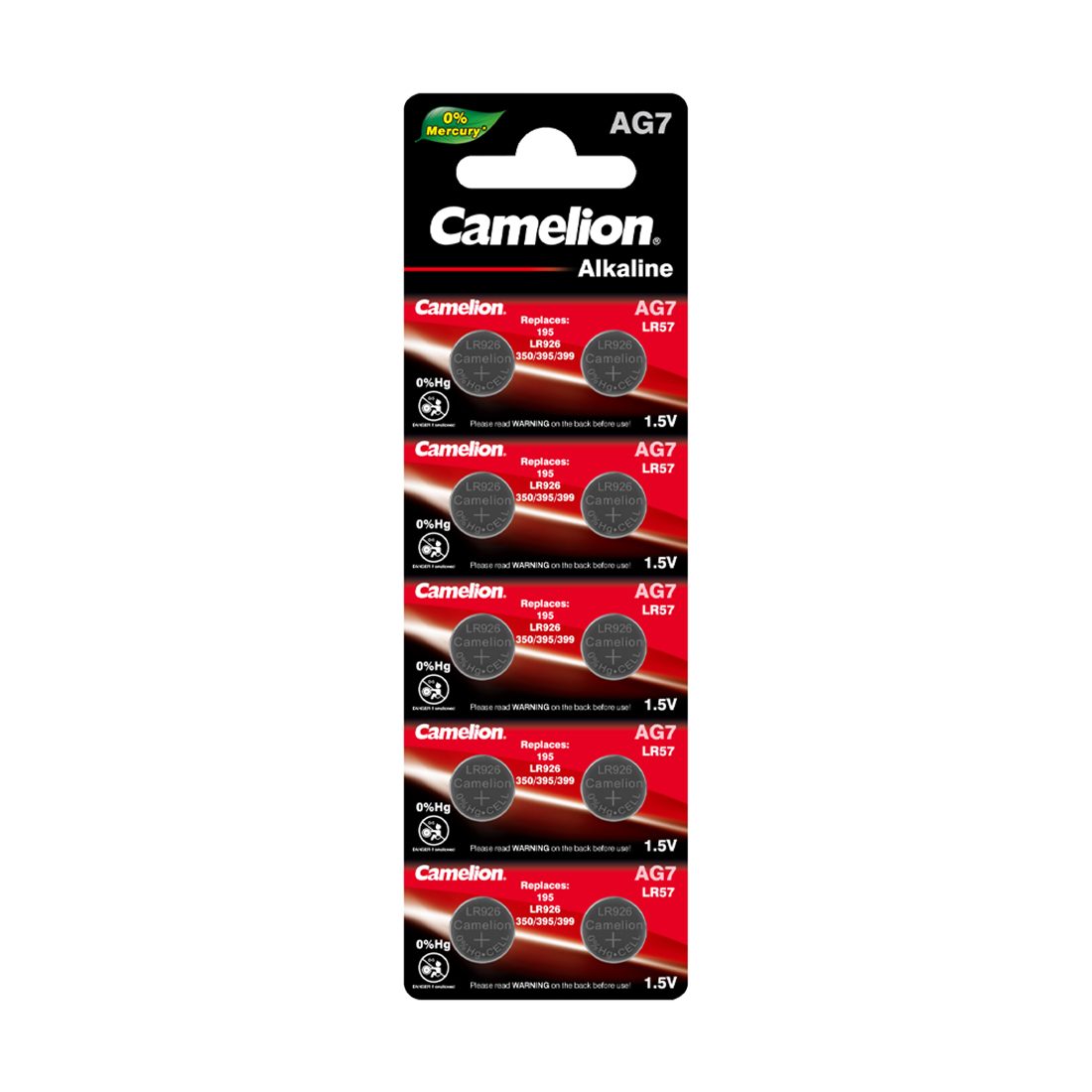 Батарейка CAMELION Alkaline AG7-BP10(0%Hg) 10 шт. в блистере