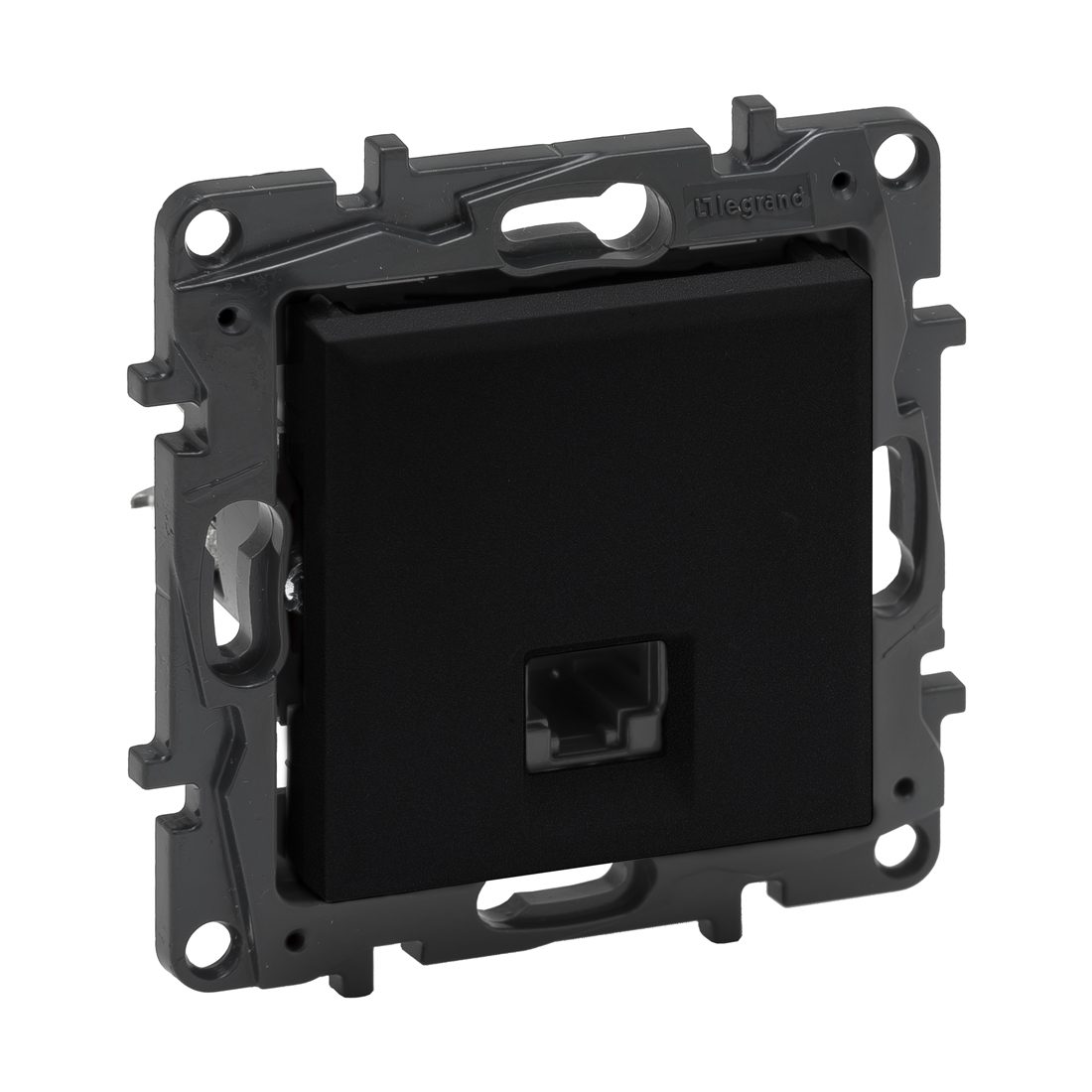 Информационная розетка одинарная Niloe Step RJ45 Кат.6 UTP Чёрный