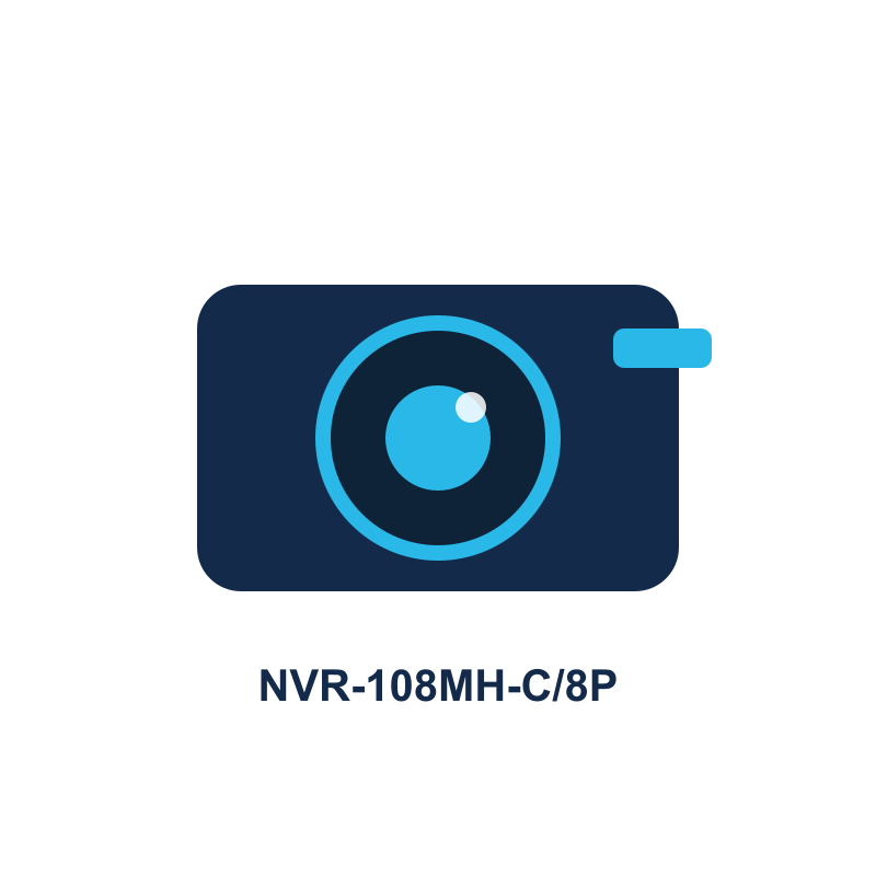 Видеорегистратор HiLook NVR-108MH-C/8P 8 каналов PoE